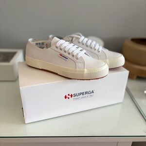 Superga 2750 Unlined Nappa Sneakers - Optical White
